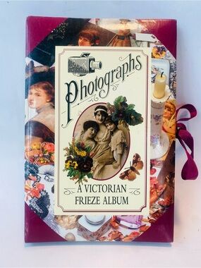 Vintage Victorian Frieze Album - Burgundy Photo Album